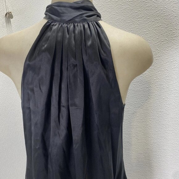 NEW RAMY BROOK Women’s Lori Silk High Neck Tank Top Blouse Black Size M - Picture 2 of 14